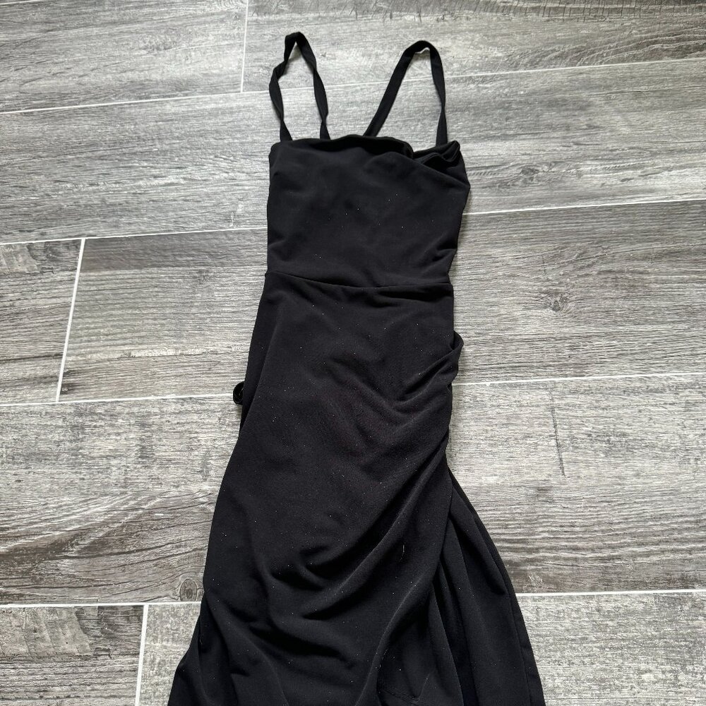 Windsor Black Cocktail Dress - Glitter lace-up back